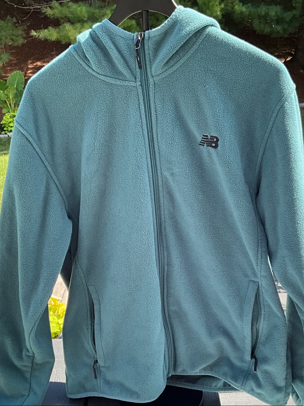 New Balance Men’s Teal Full-Zip Hooded Fleece Jacket
